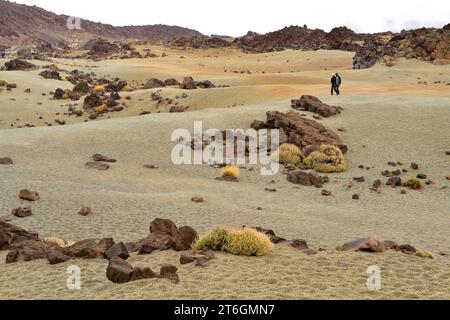 Minas de San José, blocs de pierre ponce et de basalte. Parc national de Cañadas del Teide, Tenerife, Îles Canaries, Espagne. Banque D'Images