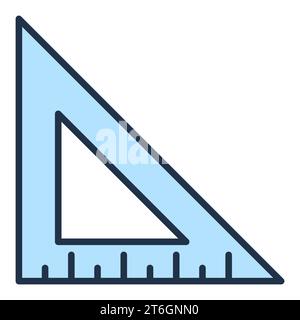 Triangle Ruler Vector concept bleu simple icône ou élément de logo Illustration de Vecteur