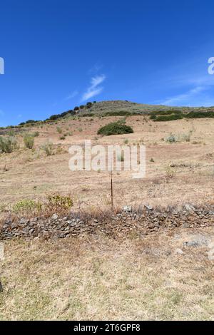 Batholite (dôme en granit). Cette photo a été prise à Cerro de San Cristobal, Logrosan, Caceres, Estrémadure, Espagne. Banque D'Images