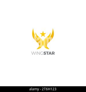 Logo WiNG Star. W logo Design Illustration de Vecteur