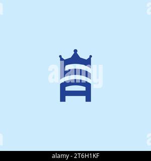 Logo CA Crown. Icône lettre CA Illustration de Vecteur