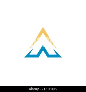 Logo AW conception simple. Icône lettre WA Illustration de Vecteur