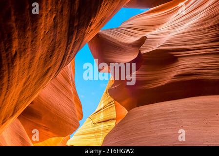 Un rocher en forme de requin dans le Lower Antelope Canyon, page, Arizona Banque D'Images