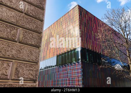 Munich, Allemagne - 05 avril 2023 : Architecture moderne du musée Brandhorst dans le Kunstareal. Il présente la collection d'art moderne des héritiers de Banque D'Images