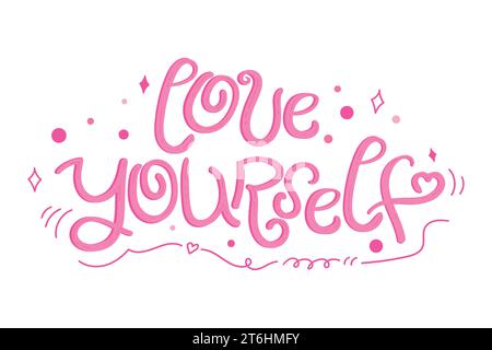 Aimez-vous citer. Phrase de motivation dessinée à la main. Lettrage d'amour. Illustration vectorielle Illustration de Vecteur