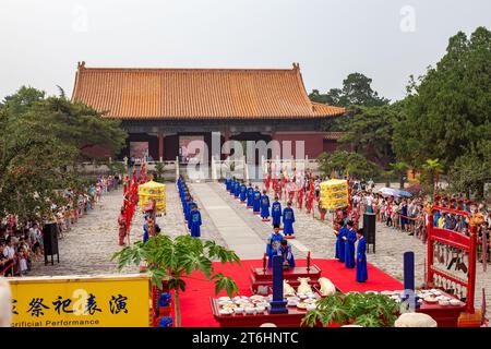 Cérémonie aux tombes Ming près de Pékin en Chine Banque D'Images