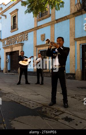 Mexico, Mexico, Plaza Garibaldi avec mariachis Banque D'Images