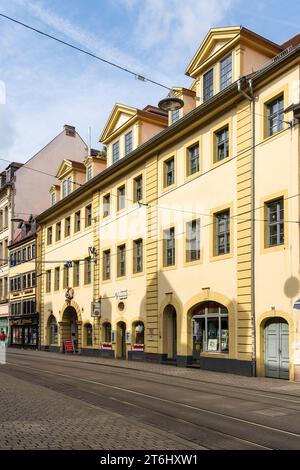 Thuringe, Erfurt, vieille ville, rue du marché Banque D'Images