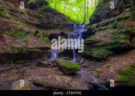 Église du diable de Grünsberg, gorge de grès rhétien, Altdorf, moyenne-Franconie, Franconie, Bavière, Allemagne Banque D'Images