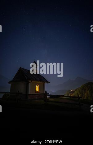 Chapelle des Béatitudes, Kirchleitnkapelle am Lockstein, Berchtesgaden, Berchtesgadener Land, haute-Bavière, Bavière, Allemagne Banque D'Images