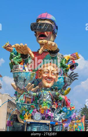 Carnaval, Sciacca, district d'Agrigente, Sicile, Italie Banque D'Images