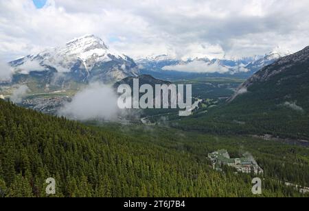 Vue à Banff Upper Hot Springs, parc national Banff, Canada Banque D'Images