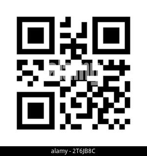 Code QR vectoriel. Peut être utilisé pour la numérisation de smartphone isolé sur fond blanc Illustration de Vecteur