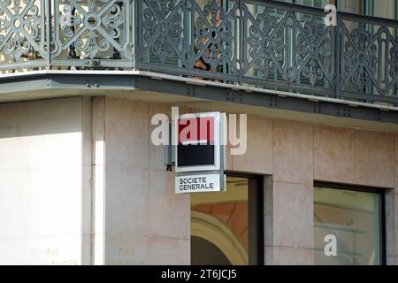 Société générale signe en France Banque D'Images