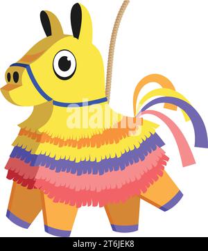 Piñata âne Mexicain Pliable - H48 Cm - Pour Fêtes, Anniversaires, à Remplir De Bonbons