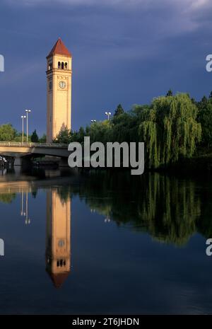 Tour de l'horloge, parc Riverfront, Spokane, Washington Banque D'Images