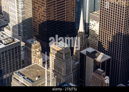 Paysage urbain depuis le sommet de la Willis Tower - vue de Chicago d'en haut. Chicago, États-Unis Banque D'Images