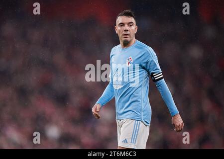 Iago Aspas du RC Celta de Vigo lors du match de football de championnat d'Espagne de Liga entre l'Athletic Club et le RC Celta de Vigo le 10 novembre 2023 à San Mames à Bilbao, Espagne Banque D'Images