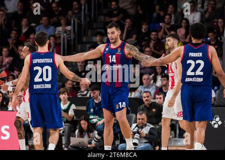 Willy Hernangomez du FC Barcelone lors du match de basket-ball Turkish Airlines Euroleague entre le FC Barcelone et le KK Crvena Zvezda le 10 novembre 2023 au Palau Blaugrana à Barcelone, Espagne Banque D'Images