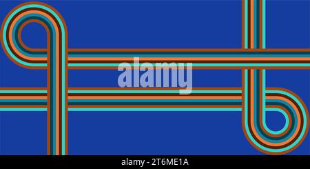 fond abstrait de couleur bleue avec des lignes abstraites conçues, pour le modèle de couverture, fond abstrait. illustration vectorielle. fond d'écran abstrait de retour Illustration de Vecteur