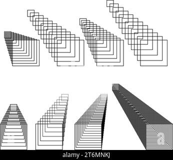 contour de raccord carré. illustration vectorielle. fond blanc Illustration de Vecteur