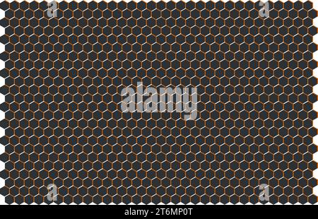 fond noir hexagonal. illustration vectorielle. Hexagonal gris foncé, texture de fond noir Illustration de Vecteur