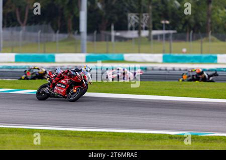 Selangor, Malaisie. 11 novembre 2023. 11 novembre 2023 ; Sepang International circuit, Sepang, Selangor, Malaisie; 2023 Malaysian MotoGP, Journée qualificative ; Francesco Bagnaia Alex Marquez pendant la course de sprint au MotoGP Malaysian crédit : action plus Sports Images/Alamy Live News Banque D'Images