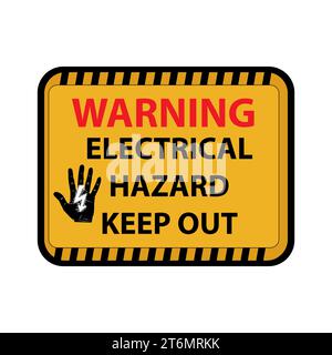 Avertissement danger électrique panneaux de non-entrée. Symboles de danger et signes d'avertissement. avertissement attention. icône vecteur attention. Illustration de Vecteur