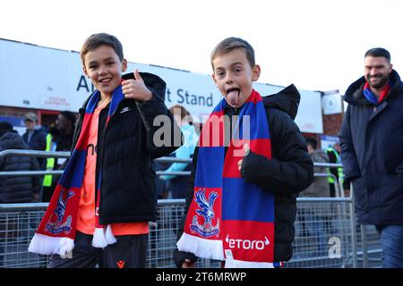 11 novembre 2023 ; Selhurst Park, Selhurst, Londres, Angleterre; premier League football, Crystal Palace contre Everton ; les fans de Crystal Palace arrivent à Selhurst Park Banque D'Images