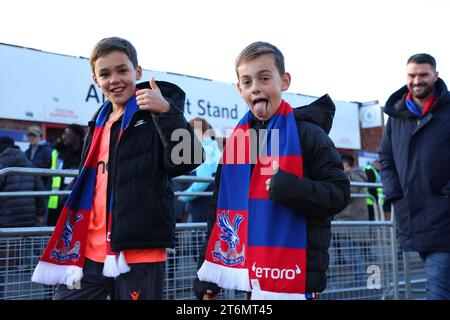 11 novembre 2023 ; Selhurst Park, Selhurst, Londres, Angleterre; premier League football, Crystal Palace contre Everton ; les fans de Crystal Palace arrivent à Selhurst Park Banque D'Images