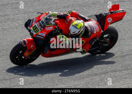 Sepang, Malaisie. 11 novembre 2023. Le coureur espagnol Alvaro Bautista de Aruba.it Racing en action lors de la séance de qualification MotoGP du Grand Prix Petronas de Malaisie sur le circuit international de Sepang à Sepang. Crédit : SOPA Images Limited/Alamy Live News Banque D'Images