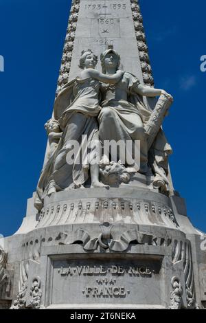 Nice, France, 22 juillet 2022 : Monument du Centenaire, Promenade des Anglais, Nice, France. Il célèbre le centenaire de l'annexion de Nice à Fran Banque D'Images