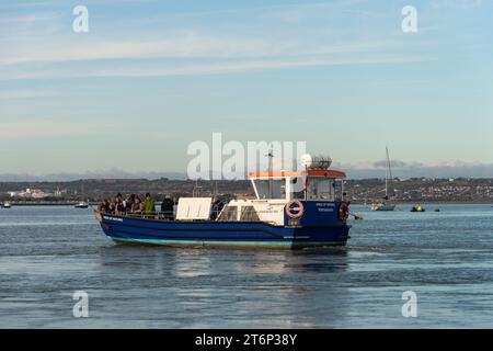 Le ferry Hayling, 'Pride of Hayling' traversée avec des passagers de Hayling Island à Eastney Portsmouth. Banque D'Images