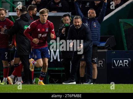 Scottish Premiership - Hibernian FC - Kilmarnock FC 11/11/2023 Derek McInnes, entraîneur de Kilmarnock, dans le rôle d'Hibernian affronte Kilmarnock dans le Scottish Premiership au Easter Road Stadium, Édimbourg, Royaume-Uni crédit : Ian Jacobs Banque D'Images