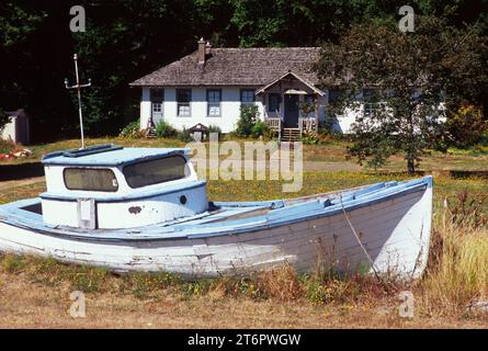 Bateau à filet maillant, Knappton Cove Heritage Center, Washington Banque D'Images