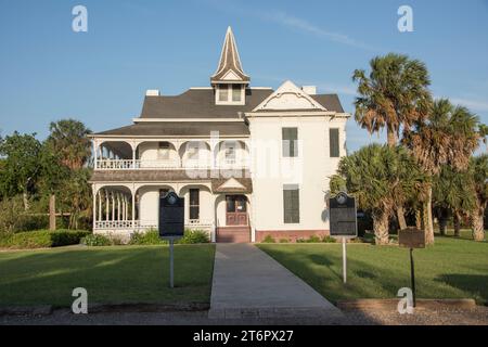 Sabal Palm Sanctuary et l'historique Rabb Plantation House, bonne observation des oiseaux, destination d'observation des oiseaux, Brownsville, Texas, ÉTATS-UNIS Banque D'Images