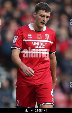 Le DAEL Fry de Middlesbrough lors du Sky Bet Championship Match entre Middlesbrough et Leicester City au Riverside Stadium, Middlesbrough le samedi 11 novembre 2023. (Photo : Mark Fletcher | MI News) Banque D'Images