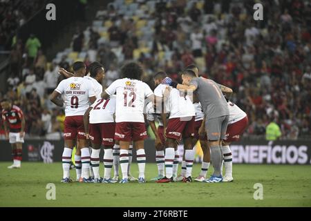 Rio de Janeiro-Brésil, 11 novembre 2023, Flamengo et Fluminense, valable pour le championnat brésilien de football au stade Marcanã. Banque D'Images