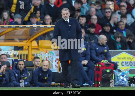 Ange Postecoglou Manager de Tottenham Hotspur lors du match de Premier League Wolverhampton Wanderers vs Tottenham Hotspur à Molineux, Wolverhampton, Royaume-Uni, le 11 novembre 2023 (photo de Gareth Evans/News Images) Banque D'Images