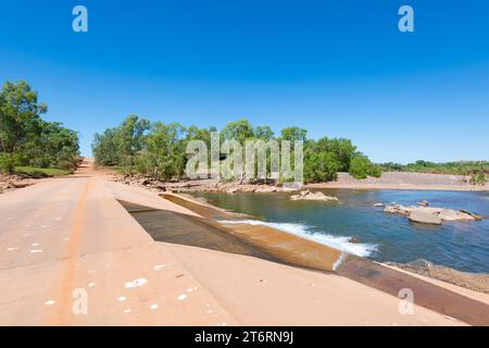 Causeway au-dessus de la rivière Ord, Duncan Road, Australie occidentale, Australie Banque D'Images