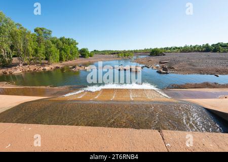 Causeway au-dessus de la rivière Ord, Duncan Road, Australie occidentale, Australie Banque D'Images