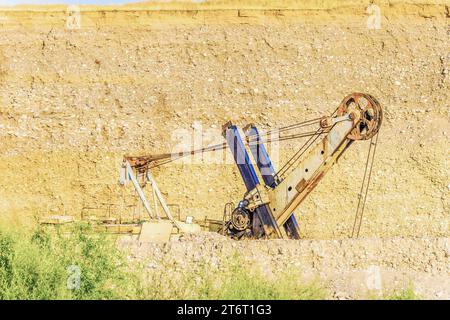 Machine de concassage de pierres pour la fabrication de pierres concassées, béton pour la construction. Banque D'Images