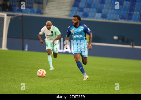 Marcus Wendel Valle da Silva, connu sous le nom de Wendel (8) de Zenit vu en action lors du match de football de la Premier League russe entre Zenit Saint-Pétersbourg et Krasnodar à Gazprom Arena. Score final ; Zenit 1:1 Krasnodar. (Photo Maksim Konstantinov / SOPA Images/Sipa USA) Banque D'Images