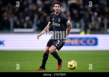 Manuel Locatelli de la Juventus FC en action lors du match de football Serie A entre la Juventus FC et Cagliari Calcio. Banque D'Images