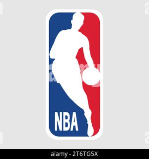 NBA - National Basketball Association logo USA système professionnel de ligue de basket-ball, Vector Illustration Abstract image Illustration de Vecteur