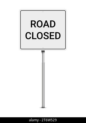 Panneau route fermée isolé. Illustration vectorielle Illustration de Vecteur