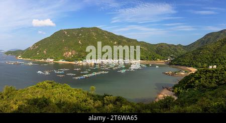 Village de pêcheurs de Sok KWU WAN, île de Lamma, Hong Kong Banque D'Images