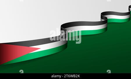 Fond patriotique avec des couleurs de drapeau de Palestine. Elément parfait pour chaque utilisation. Illustration de Vecteur