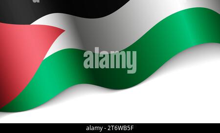 Fond patriotique avec des couleurs de drapeau de Palestine. Elément parfait pour chaque utilisation. Illustration de Vecteur