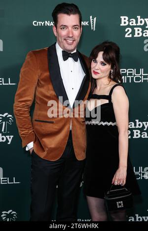 WEST HOLLYWOOD, LOS ANGELES, CALIFORNIE, États-Unis - NOVEMBRE 11 : Jonathan Scott et Zooey Deschanel arrivent au Gala Baby2Baby 2023 présenté par Paul Mitchell qui s'est tenu au Pacific Design Center le 11 novembre 2023 à West Hollywood, Los Angeles, Californie, États-Unis. (Photo de Xavier Collin/image Press Agency) Banque D'Images